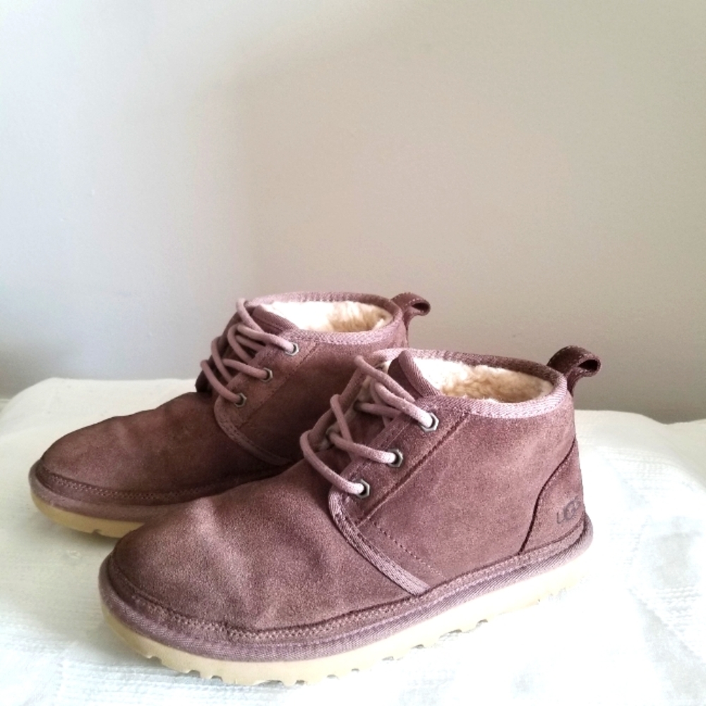 UGG Brown Suede Shearling Lined Ankle Boots